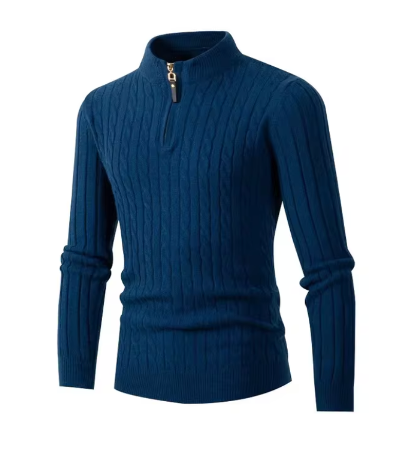 Royce | Men's Cashmere Blend Half-Zip Sweater