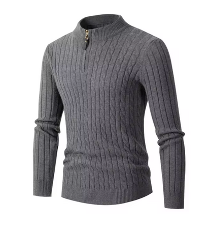 Royce | Men's Cashmere Blend Half-Zip Sweater