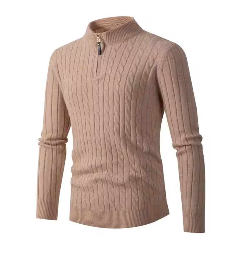 Royce | Men's Cashmere Blend Half-Zip Sweater